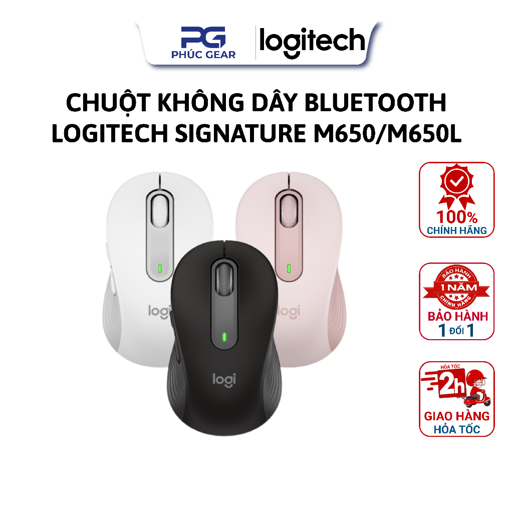 Chuột không dây bluetooth Logitech Signature M650/M650L - HÀNG CHÍNH HÃNG