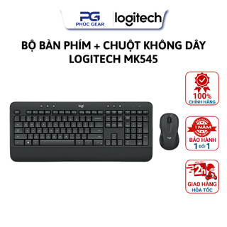 Bộ bàn phím + chuột không dây logitech mk545 - bảo hành 12 tháng - hàng chính hãng