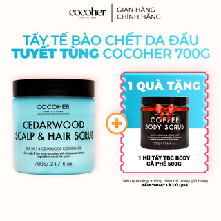  Tẩy Tế Bào Chết Da Đầu Tuyết Tùng 700g COCOHER Sạch Gàu Kiềm Dầu Giúp Tóc Bồng Bềnh