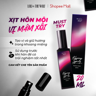 Xịt Thơm Miệng Kissing Spray Loli & The Wolf On Hương Velvet Kiss Vị Rasberry Mâm Xôi Chai 20ml