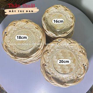 Đĩa mây tre đựng đồ ăn, đĩa tre để hướng dương cafe, rế tre lót nồi niêu- MÂY TRE TT