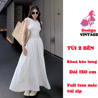 Đầm maxi dài sát nách body tùng xoè , váy nữ màu đen trắng xoè đi biển dự tiệc cưới VD922