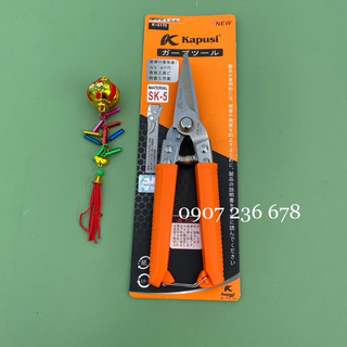 Kéo Cắt Cành, Tỉa Dăm Mỏ Nhọn Kapusi Nhật Thép SK5