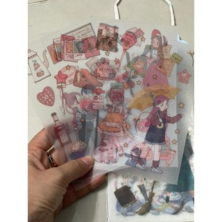 Sticker trong tệp 4 tờ dùng để dán trang trí cho bé