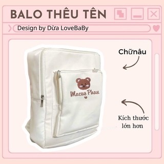 Balo thêu tên cho bé phong cách Hàn Quốc đi học