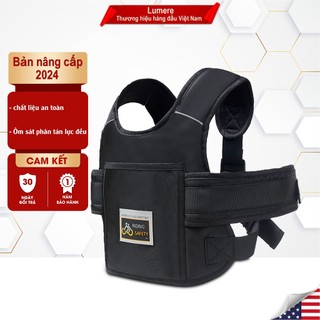 Đai đi xe máy LUMERE cho trẻ 2-12 tuổi, dải phản quang ban đêm, có túi đựng đồ, đệm lưới thoáng khí