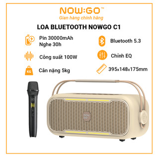 Loa karaoke bluetooth NowGo C1 công suất 100W 30 giờ sử dụng dung lượng pin 30000mAh