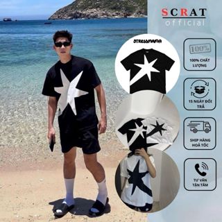 Áo Thun nam nữ In Ngôi Sao ,Áo Phông Nam Nữ Chất Liệu Cotton Thoáng Mát Thấm Hút Mồ Hôi-SCRAT
