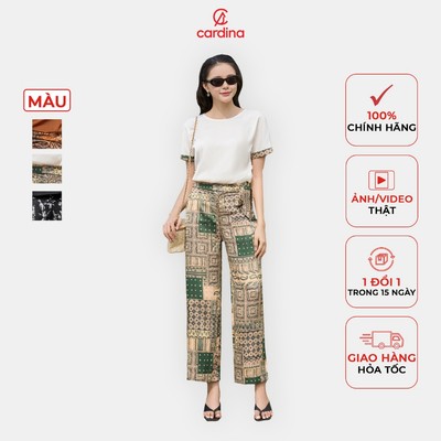 Đồ bộ nữ CARDINA chất liệu satin thiết kế tinh tế thời thượng hiện đại thanh lịch trẻ trung 4SQR02
