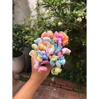 Set full chỉ thêu màu kẹo- chỉ thêu airo tone kẹo- chỉ thêu cotton