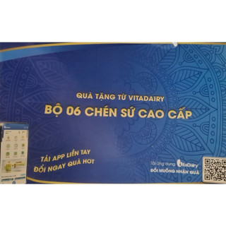 Bộ 6 chén sứ giao mẫu ngẫu nhiên - hàng km sữa