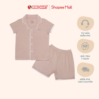 Bộ pyjama cộc tay bé trai Bibo's Bamboo Mềm Mịn Thấm Hút Mồ Hôi  Có Khuy Cài Tiện Dụng  cho bé từ 6 tháng -  3 Tuổi