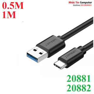 Cáp usb 3.0 to usb type-c dài 0.5m-1m chính hãng ugreen cao cấp