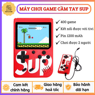 Máy Chơi Game Cầm Tay SUP 400 Trò - Kết Nối Tivi Chơi 2 Người, Máy Chơi Điện Tử 4 Nút tuổi thơ