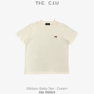 Áo thun babytee basic phối nơ THE C.I.U - Ribbon Baby Tee
