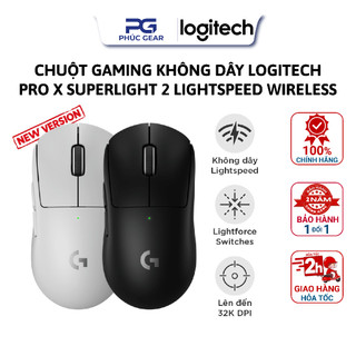 Chuột gaming không dây logitech pro x superlight 2 lightspeed wireless - bh 24t - hàng chính hãng