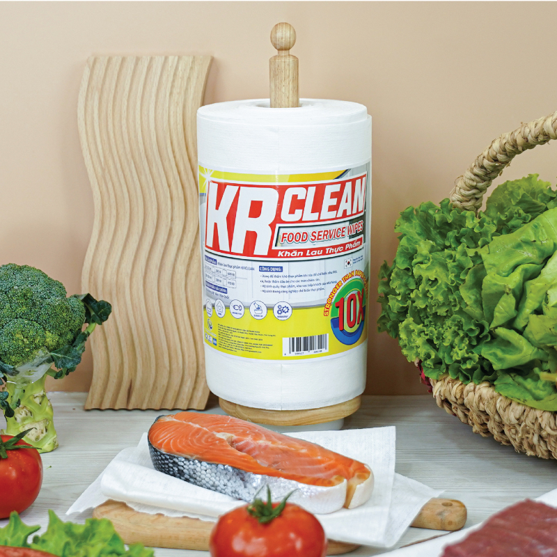 Khăn giấy thấm thực phẩm KRCLEAN thấm hút nước cực nhanh, không xù lông