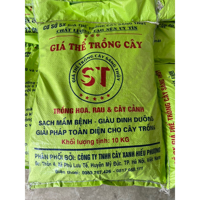 Đất Sạch Trồng Cây 10kg/Bao Dinh Dưỡng Đầy Đủ