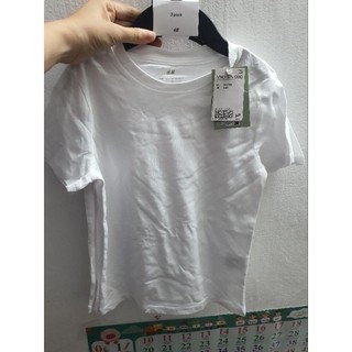 Áo phông màu trắng HM H&M auth cho bé 4-16y