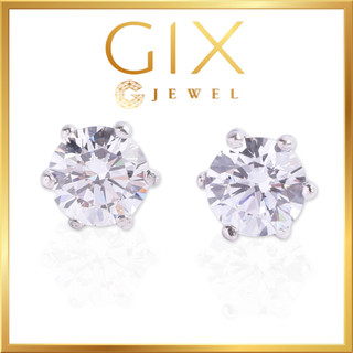 Bông tai bạc nữ kim cương nhân tạo 3li sáng đẹp Gix Jewel SPGBT05