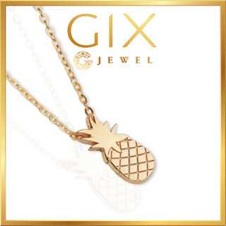 Dây chuyền bạc mạ vàng hình trái thơm quà sinh nhật xinh xắn Gix Jewel DC14