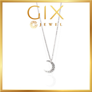 Dây chuyền bạc mạ vàng mặt trăng hammer nhám cá tính Gix Jewel DC16