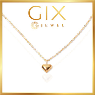 Dây chuyền bạc mạ vàng trái tim nổi tinh tế dễ thương Gix Jewel SPGDC13