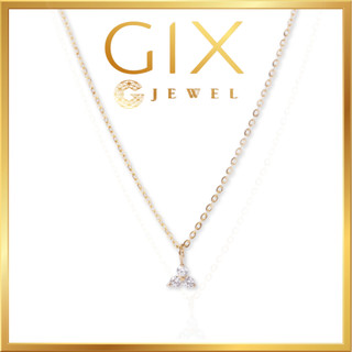Dây chuyền bạc mạ vàng đính 3 viên đá Cz Gix Jewel DC21