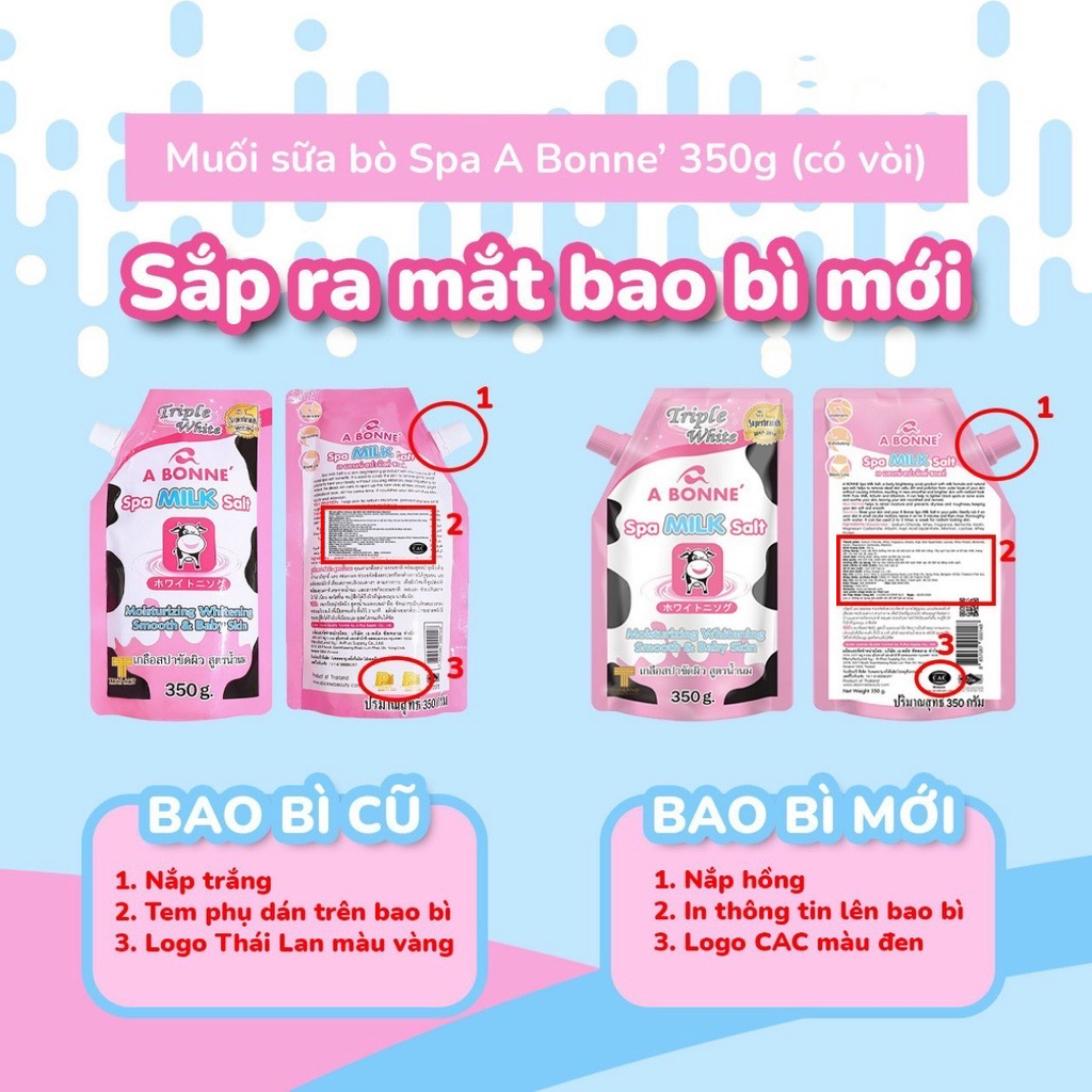 Muối Tắm Tẩy Tế Bào Chết Chiết Xuất Sữa Bò A Bonne bịch 350gr | BigBuy360 - bigbuy360.vn