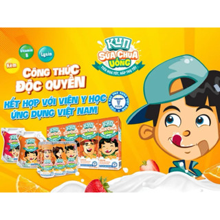 Thùng Sữa trái cây Kun đủ vị 180ml date mới