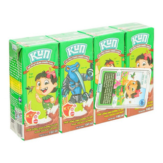 Thùng Sữa trái cây Kun đủ vị 180ml date mới