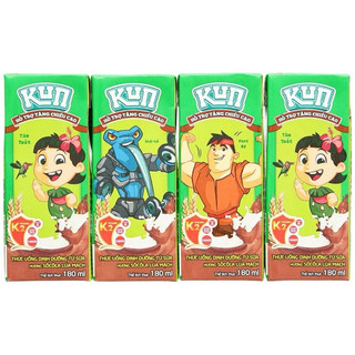 Thùng Sữa trái cây Kun đủ vị 180ml date mới