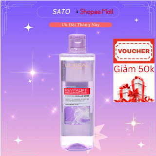 Nước tẩy trang loreal tím 400ml chính hãng dành cho da dầu da mụn, da khô và da nhậy cảm