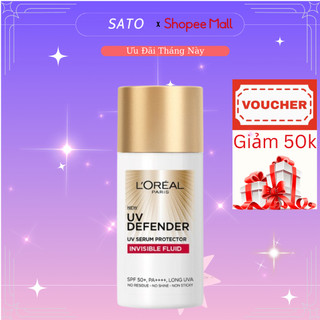 Kem chống nắng x20 thoáng da mỏng nhẹ L'Oreal Paris UV Defender Serum 50ml SPF 50++