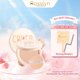  Phấn nền dạng nén chất lì Focallure bổ sung vitamin C kiềm dầu cho da mặt 9g Rosslyn 