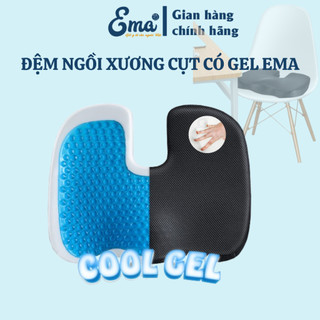 Đệm lót ghế văn phòng chống đau xương cụt, ê mông có gel lạnh làm mát EMA - Ruột cao su non êm ái