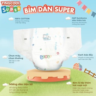 (TẶNG XE ĐẨY GÁP GỌN)KHI MUA 2 BỊCH BỈM YINGCOOL SUPER