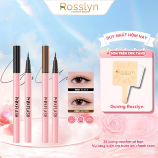 Bút kẻ mắt Pinkflash dạng lỏng nhanh khô màu đen màu nâu chất lì chống nước lâu trôi 30g Rosslyn
