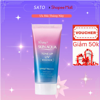 Kem chống nắng Skin Aqua Tone Up UV Essence Lavender SPF 50+ PA++++ 80ml