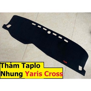 Thảm Taplo Nhung Xe Toyota Yaris Cross 2025-2024 Form Mới Chất Liệu Mềm Mại, Có Lớp Chống Trượt