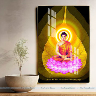 Tranh Tráng Gương Treo Tường "ĐỨC PHẬT THÍCH CA/PHẬT GIÁO" In UV 5D Cao Cấp