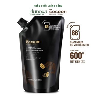 Tẩy tế bào chết body Cocoon TÚI REFILL 600ml, tẩy da chết cơ thể cà phê Đắk Lắk cho làn da mềm mịn