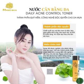 Toner rau má magic skin 100ml ,nước hoa hồng cấp ẩm dưỡng da magic skin dành cho da mụn