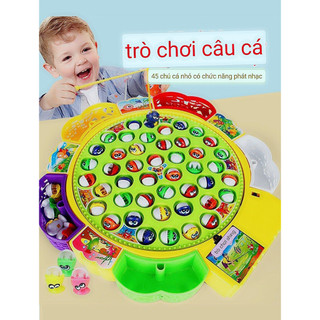  Đồ Chơi Trẻ Em Câu Cá Loại To 5 Cần Câu Và 45 Con Cá Có Nhạc  Chất Liệu Nhựa ABS Phù Hợp Với Bé Lớn 