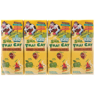 Thùng Sữa trái cây Kun đủ vị 180ml date mới