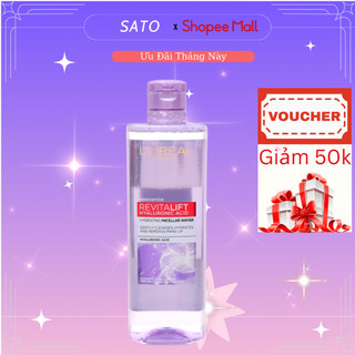 Nước Tẩy Trang Cấp Ẩm Căng Mịn Da L'Oreal Paris Pure Revitalift Hyaluronic Acid 400ml