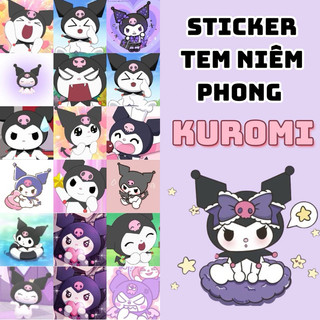 Sticker niêm phong Kuromi . Hình dán, tem niêm phong, deco trang trí gói hàng