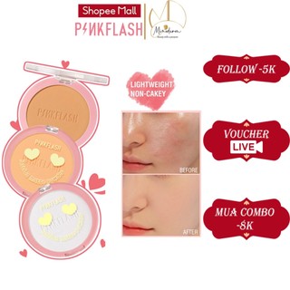 Phấn phủ pinkflash dạng nén kiềm dầu lâu trôi hiệu quả lên tới 8 giờ 40g f08