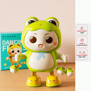 Đồ Chơi Éch nhảy múa theo nhạc, Nhựa Abs với Đèn Led siêu đẹp, Bộ quà tặng cho Bé