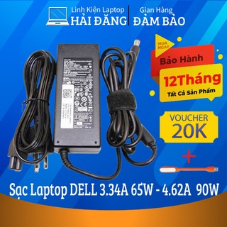 Sạc laptop dell chân kim to/chân kim nhỏ 19.5v- 4.62a 90w / 19.5v- 3.34a 65w sạc dell zin cao cấp